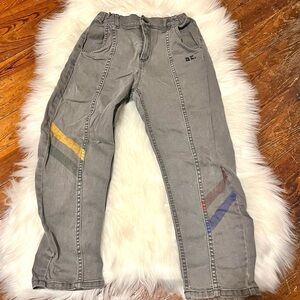 Bobo Choses Striped Grey Denim Pants